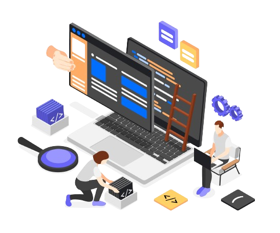 A web design landing page